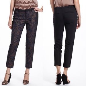 ANTHROPOLOGIE CARTONNIER CHARLIE PANELED BRUSHSTROKE CROPPED PANT SIZE 6